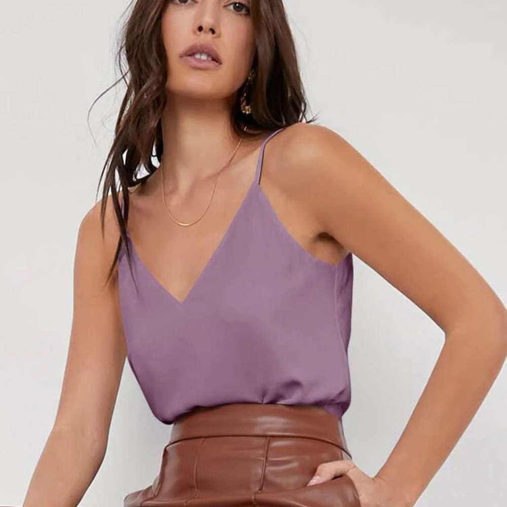Solid basic blouse cami